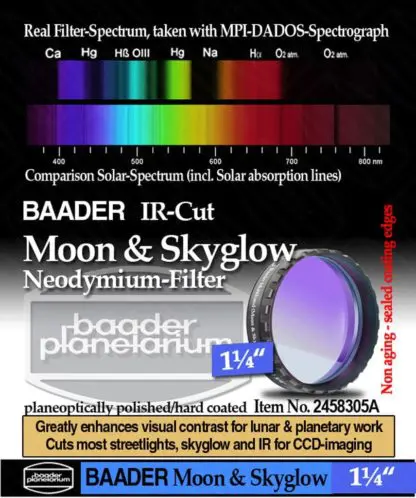 Φίλτρο Moon & Skyglow, Ø31.8mm (1 1/4″) (Baader Planetarium) - Image 2