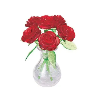 Six Red Roses 3D Crystal Puzzle