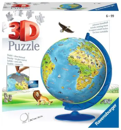 3D Παζλ Υδρόγειος για Παιδιά με Ζώα
