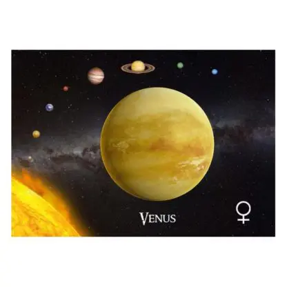 Card Post 3D Venus with Atmosphere