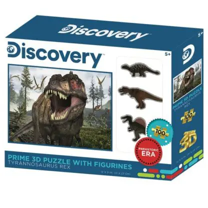 Puzzle 3D with Figurines T-Rex 100pcs 31x23cm
