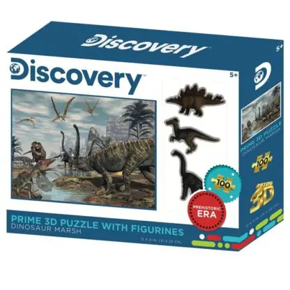 Puzzle 3D with Figurines Dinosaurs 100pcs 31x23cm