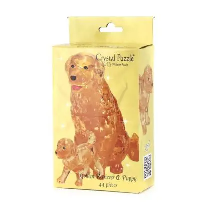 Crystal Puzzle Golden Retriever and Puppy 44pcs - Image 2