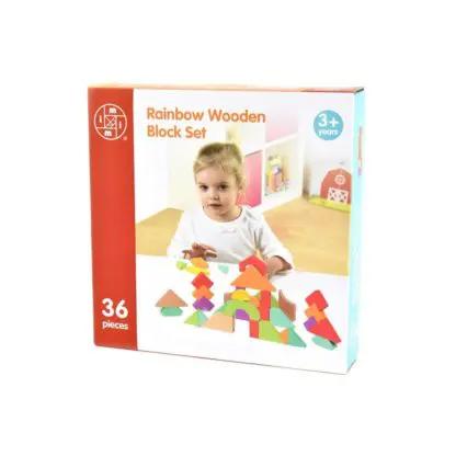 Wooden Block Set - Rainbow