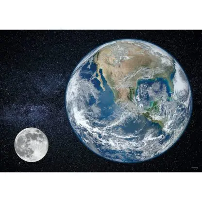 Earth And Moon Poster