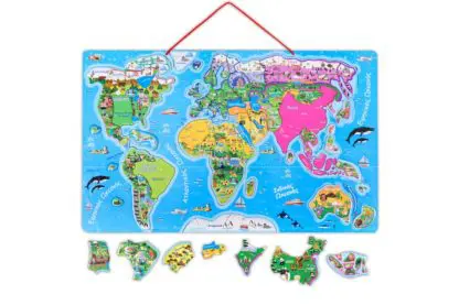 Magnetic Puzzle Map of the World 77pcs - Image 2