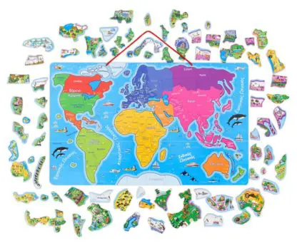 Magnetic Puzzle Map of the World 77pcs - Image 3