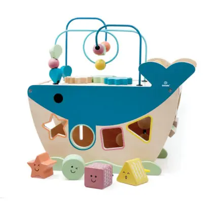 SVOORA Wooden Activity Τoy with pre-writing exercises 'Whale' - Image 4