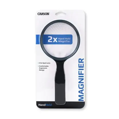 JS HandHeld™ Series 3.5-inch 2x Lens with 4.5x Spot Lens Rimmed Magnifier - Image 2