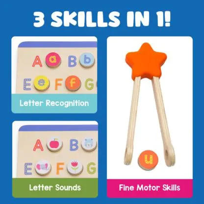 ABCs & Letter Sounds Wooden Puzzle - Image 2