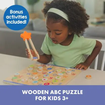 ABCs & Letter Sounds Wooden Puzzle - Image 4
