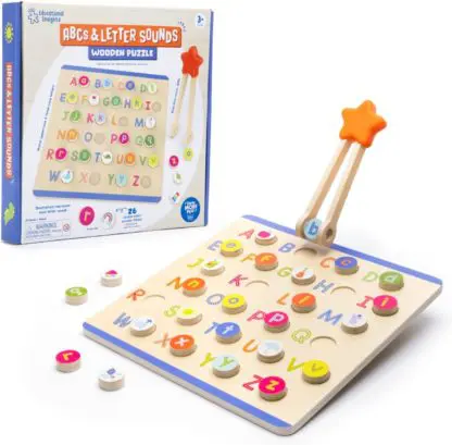 ABCs & Letter Sounds Wooden Puzzle