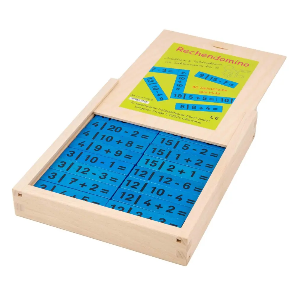 Ebert Ντόμινο σε Ξύλινη Κασετίνα "Αριθμητικές πράξεις μέχρι το 20" - Image 2