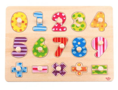 Wooden Wedges Numbers and Symbols