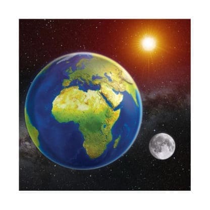 Magnet Square 3D Earth - Sun - Moon