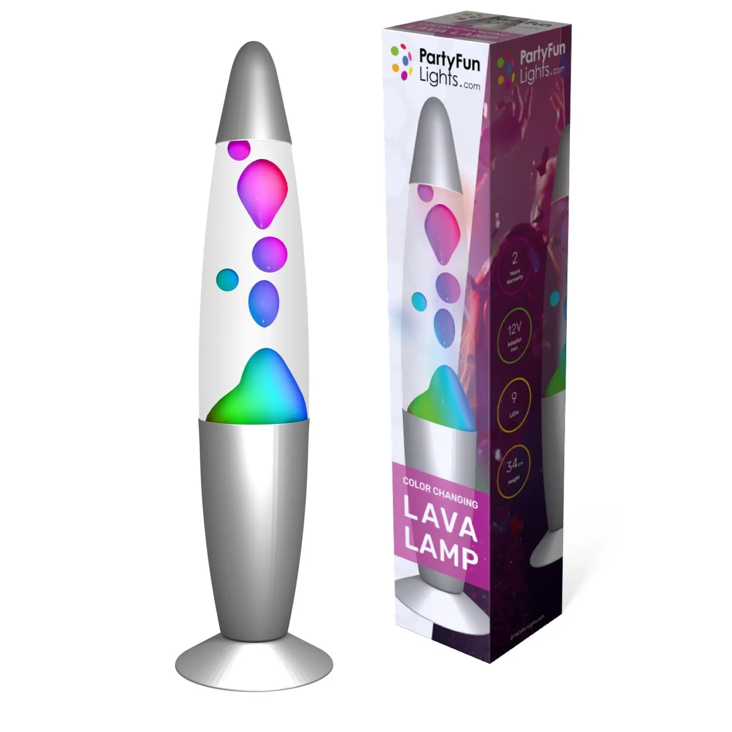 Party Town - Lampe A Lave Couleurs