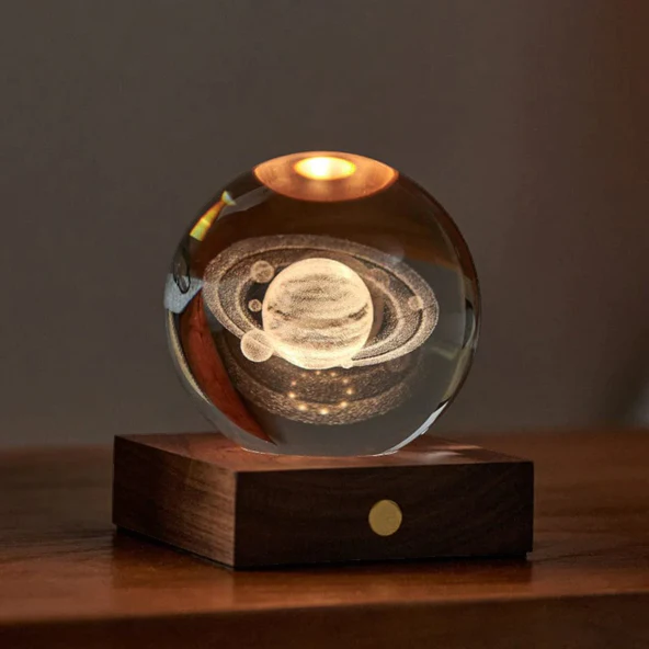 Gingko Amber Crystal Ball –  Saturn - Image 2