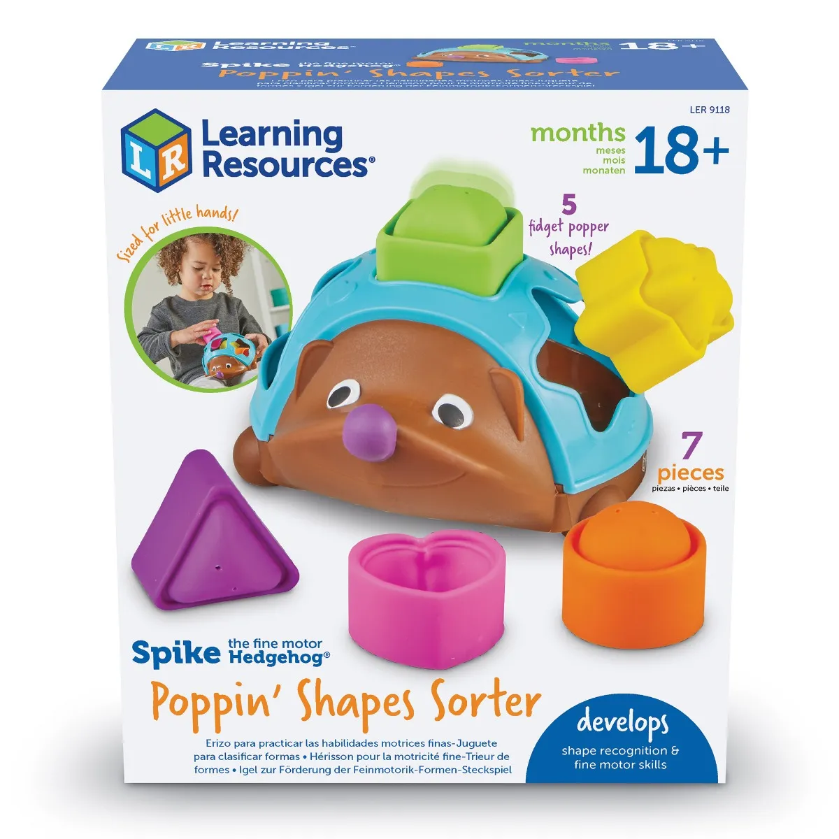Spike The Fine Motor Hedgehog® Poppin' Shapes Sorter