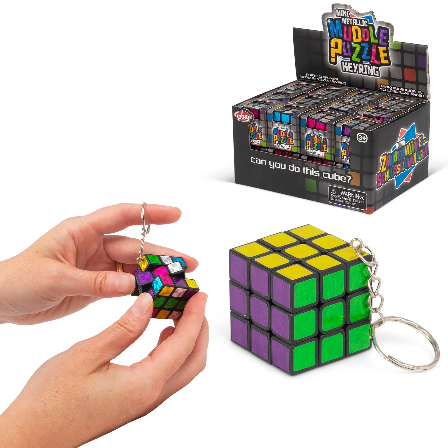 Mini Metallic Muddle Puzzle Keychain - Image 9