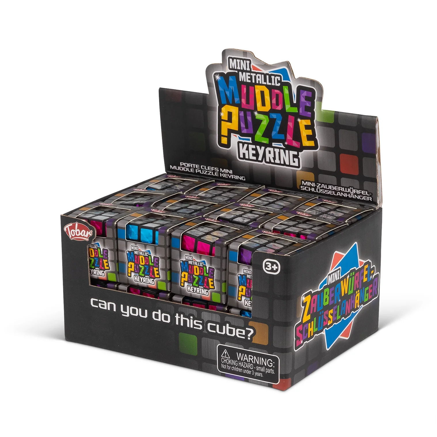 Mini Metallic Muddle Puzzle Keychain - Image 2