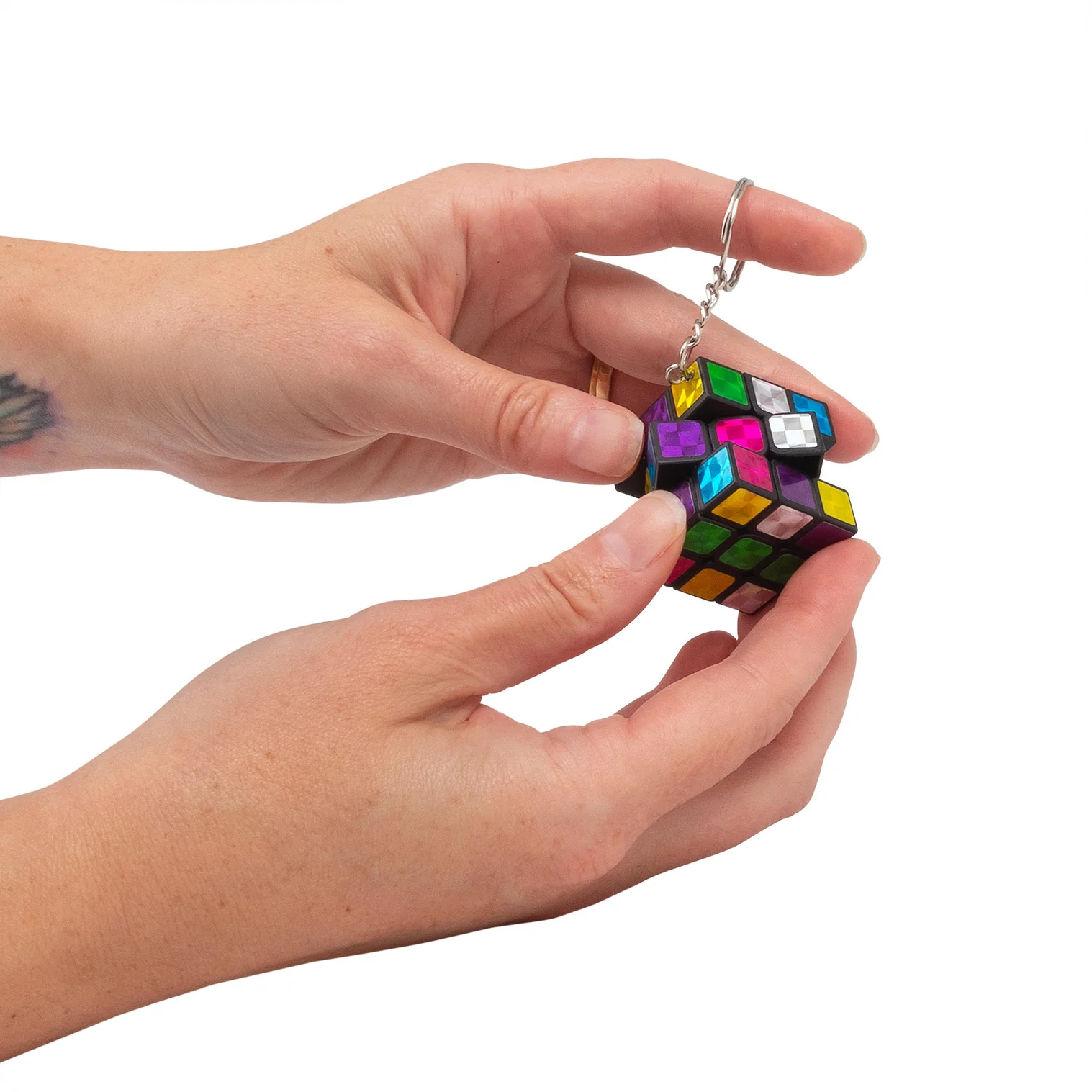 Mini Metallic Muddle Puzzle Keychain - Image 4