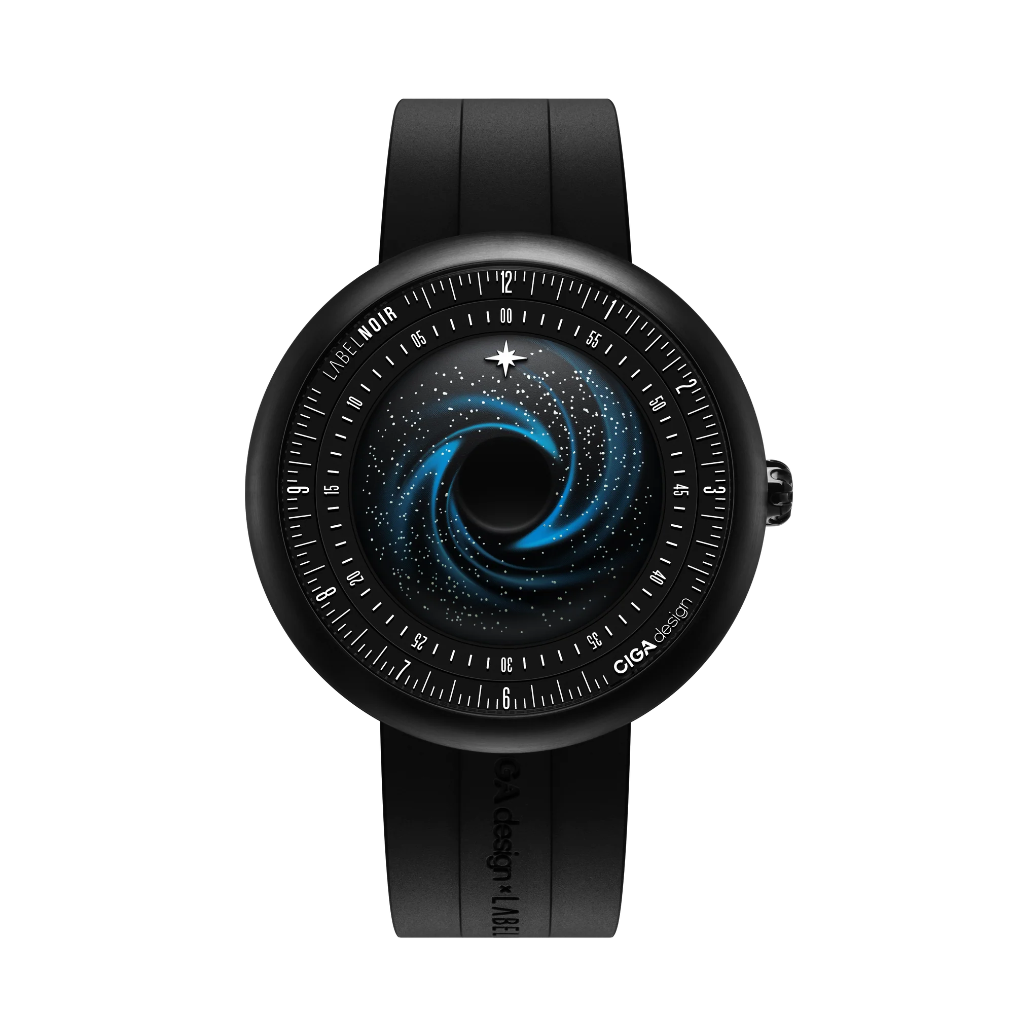 CIGA design x Label Noir Automatic Watch Blue Planet II · Black Star Edition
